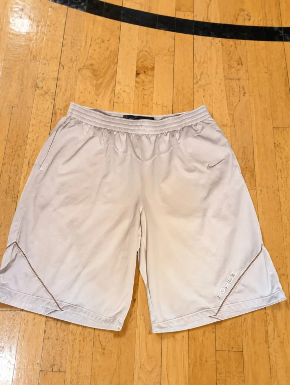 Vtg Nike Basketball force White bronze fit dry jersey mesh Active  Shorts Sz xxl